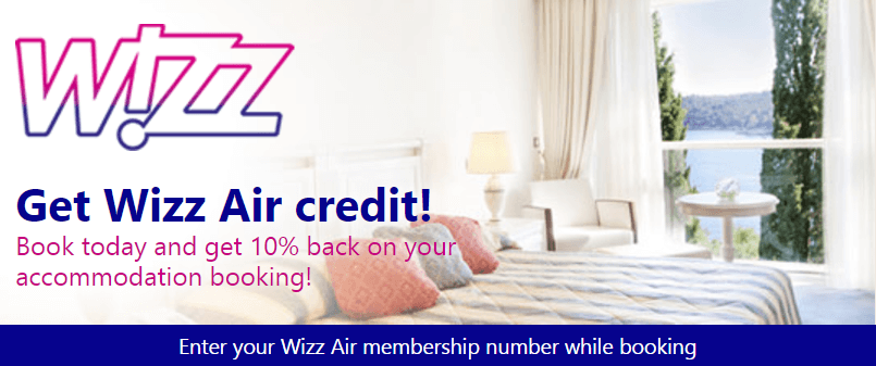 com по спеціальному посиланню   ви будете отримувати 10% від вартості готелю на свій рахунок Wizzair