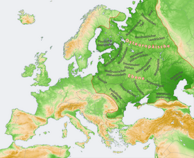 Східно-Європейська рівнина   Східно-Європейська рівнина Абсолютна висота 171 м Розміри ок 0,1   [1]   × ок