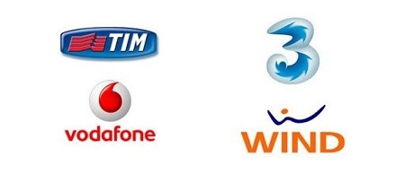 На ринку мобільного зв'язку в Італії чотири стільникових національних операторів зв'язку ми розташували їх у порядку убування абонентської бази: