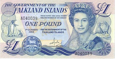 Назва розмінною грошової одиниці Фолклендів так само запозичена у грошовій одиниці Великобританії
