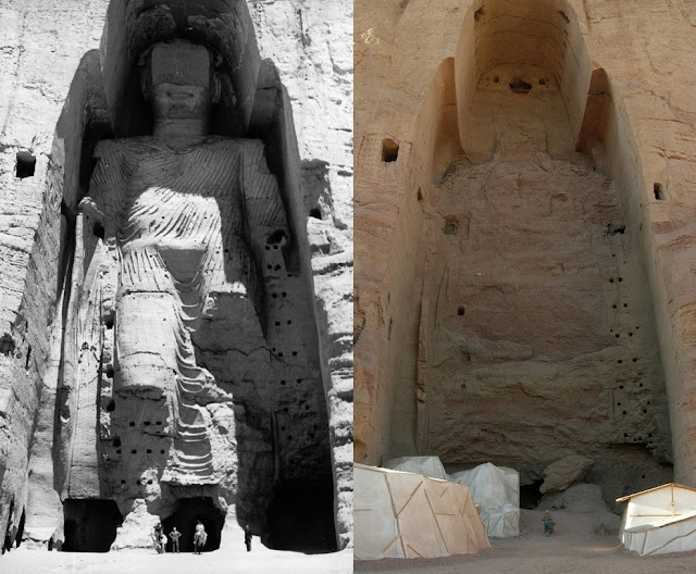 Також Сюаньцзан згадує третю, ще більшу, що лежить статую Будди