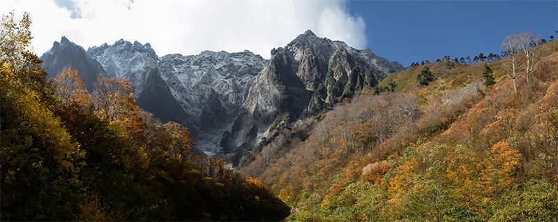 Східний схил р Танігава з боку ущелини Ітінокура