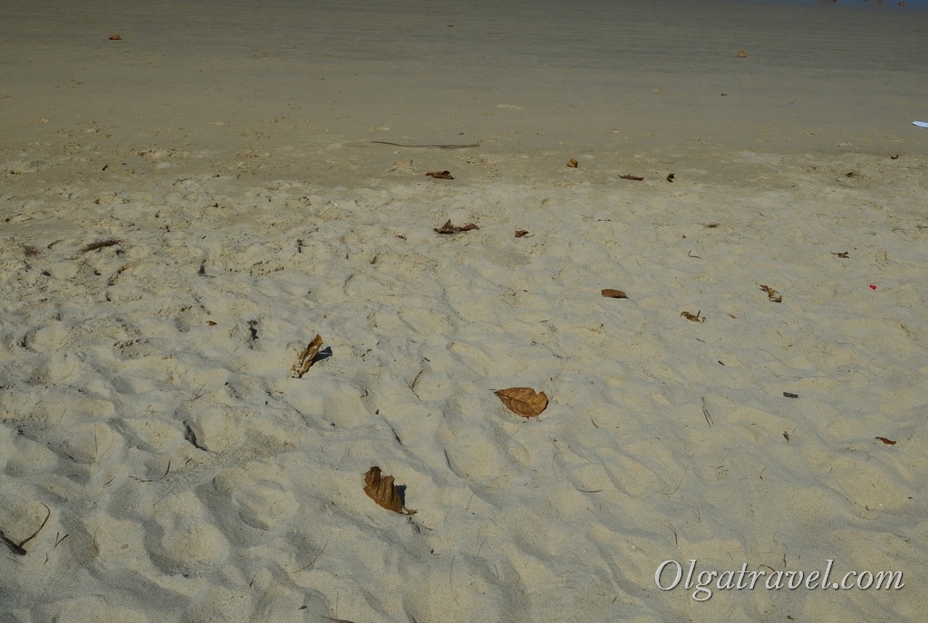 Пісок на пляжі   Пісок на пляжі   Пісок в північній частині пляжу біля готелю Новотель дрібніший і білий