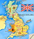 Великобританія (Англія) займає більшу частину Британських островів, в тому числі найбільший острів Великобританію, північно-східну частину острова Ірландія та безліч дрібніших островів (Гебридские, Шетландские, Орнейскіе, Мен ін