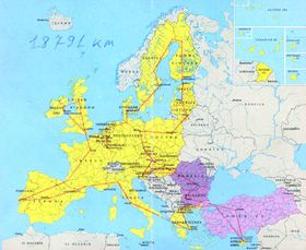 маршрут   - Далі у мене маршрут пролягає в Словаччину, Австрію, Словенію, потім Угорщина
